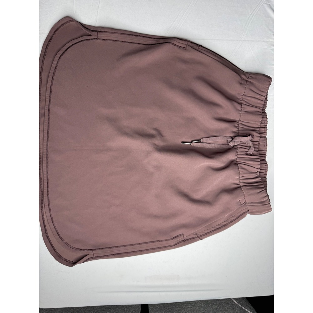 Lululemon On the Fly Skirt Mauve Taupe Drawstring‎ Pockets Size 6 LW8AB7S